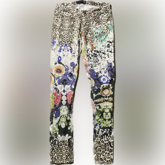 2000's Just Cavalli Floral Print Jeans main image 1